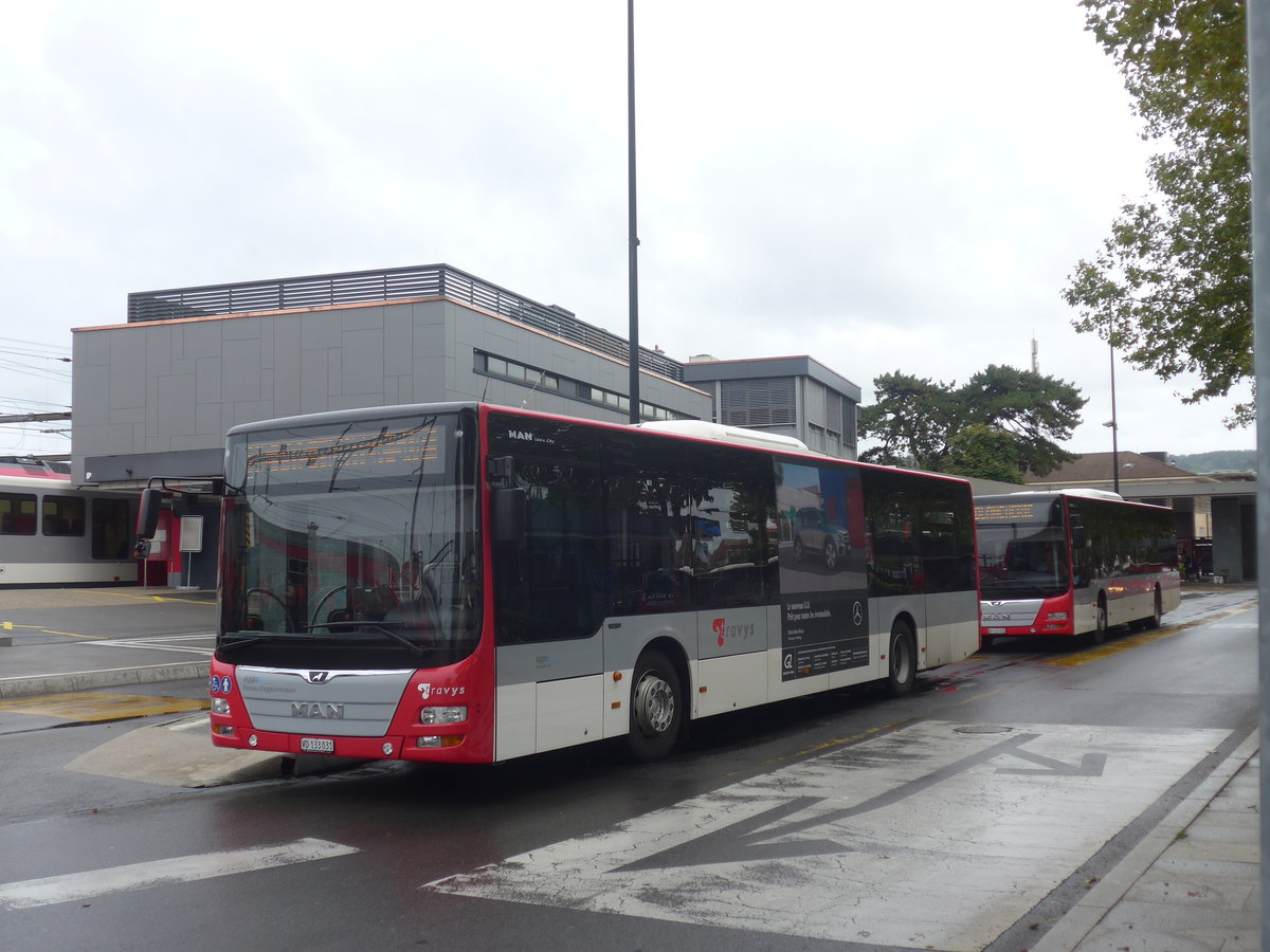 (220'332) - TRAVYS Yverdon - Nr. 116/VD 133'031 - MAN am 30. August 2020 beim Bahnhof Yverdon