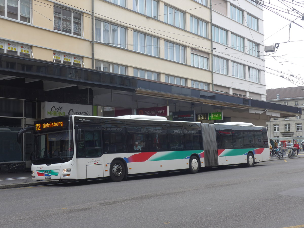 (220'346) - ASm Langenthal - Nr. 47/BE 703'520 - MAN am 31. August 2020 beim Bahnhof Biel