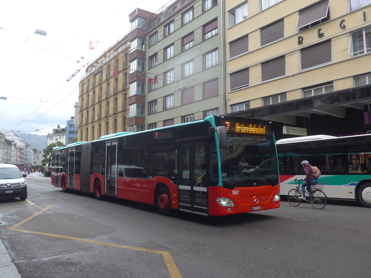 (220'417) - VB Biel - Nr. 167/BE 821'167 - Mercedes am 31. August 2020 beim Bahnhof Biel