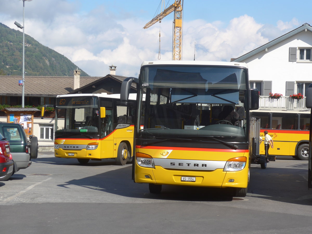 (220'472) - TSAR, Sierre - VS 1554 - Setra (ex Pfammatter, Sierre) am 6. September 2020 in Vissoie, Post