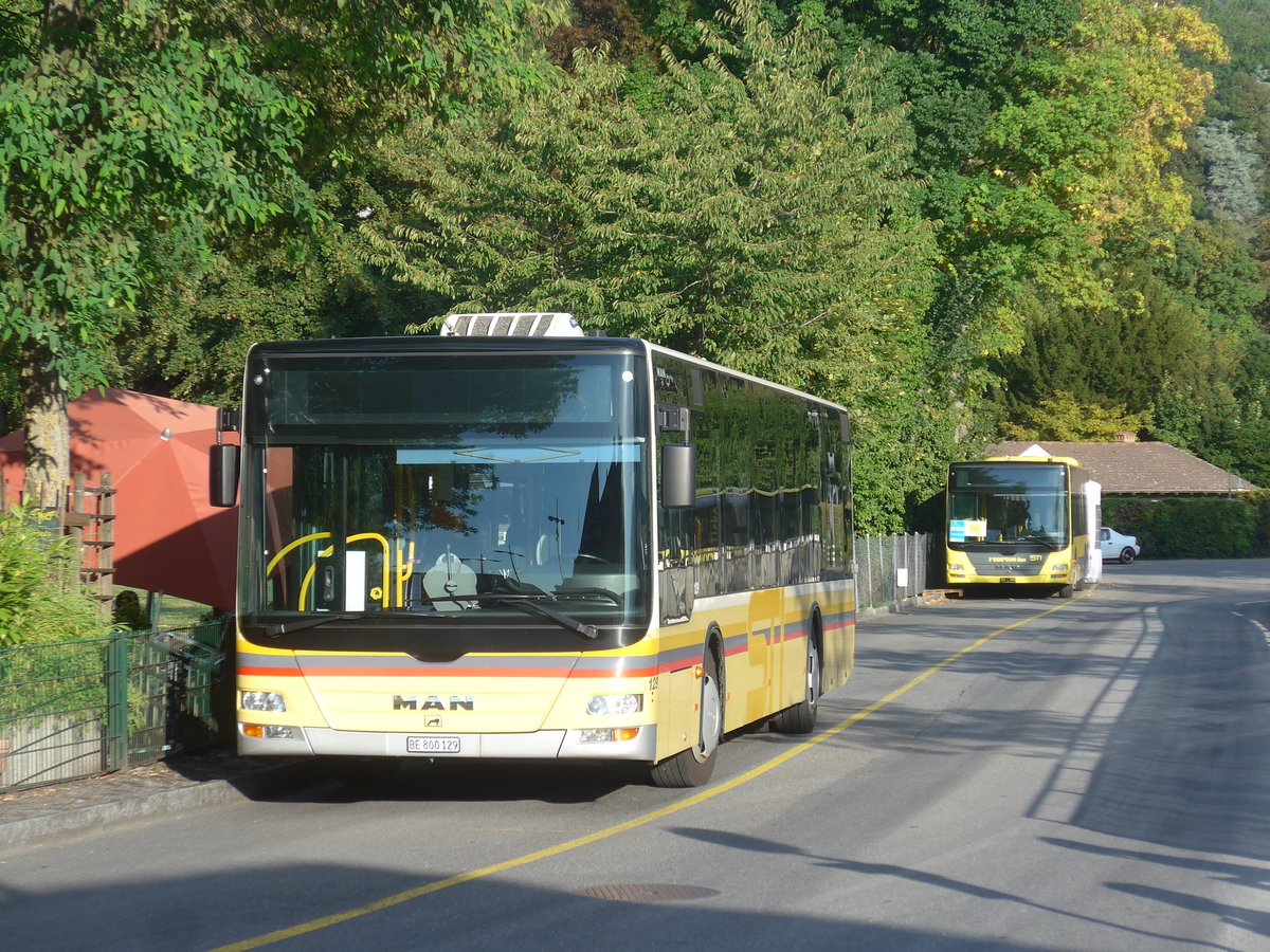 (220'543) - STI Thun - Nr. 129/BE 800'129 - MAN am 9. September 2020 bei der Schifflndte Thun