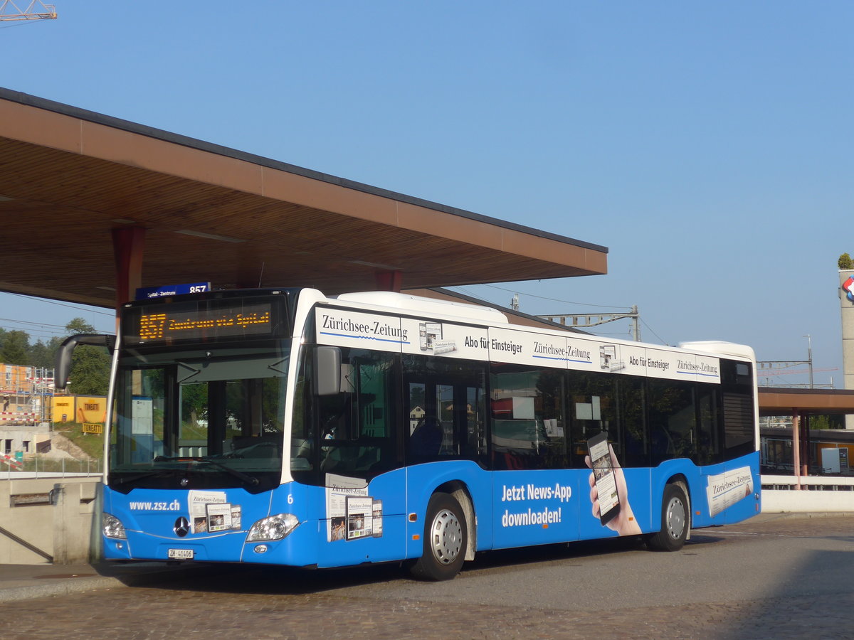 (220'569) - VZO Grningen - Nr. 6/ZH 41'406 - Mercedes am 12. September 2020 beim Bahnhof Wetzikon