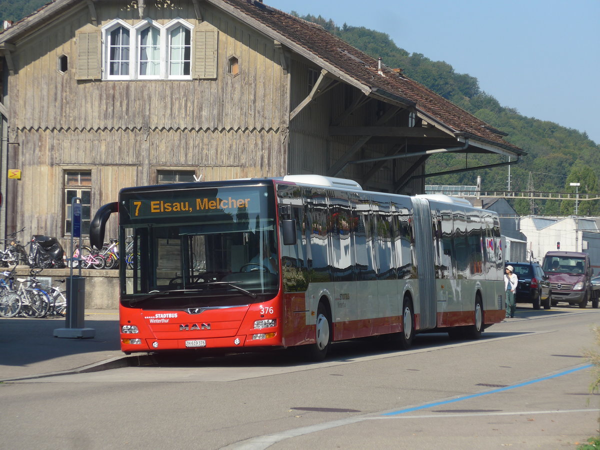 (220'609) - SW Winterthur - Nr. 376/ZH 619'376 - MAN am 12. September 2020 beim Bahnhof Winterthur Wlflingen