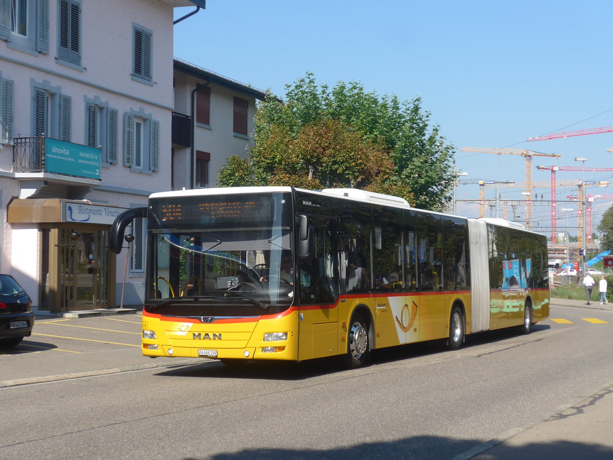 (220'611) - PostAuto Zrich - Nr. 340/ZH 466'199 - MAN am 12. September 2020 beim Bahnhof Blach