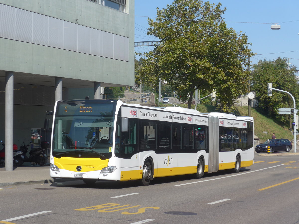 (220'653) - VBSH Schaffhausen - Nr. 8/SH 38'008 - Mercedes am 12. September 2020 beim Bahnhof Schaffhausen