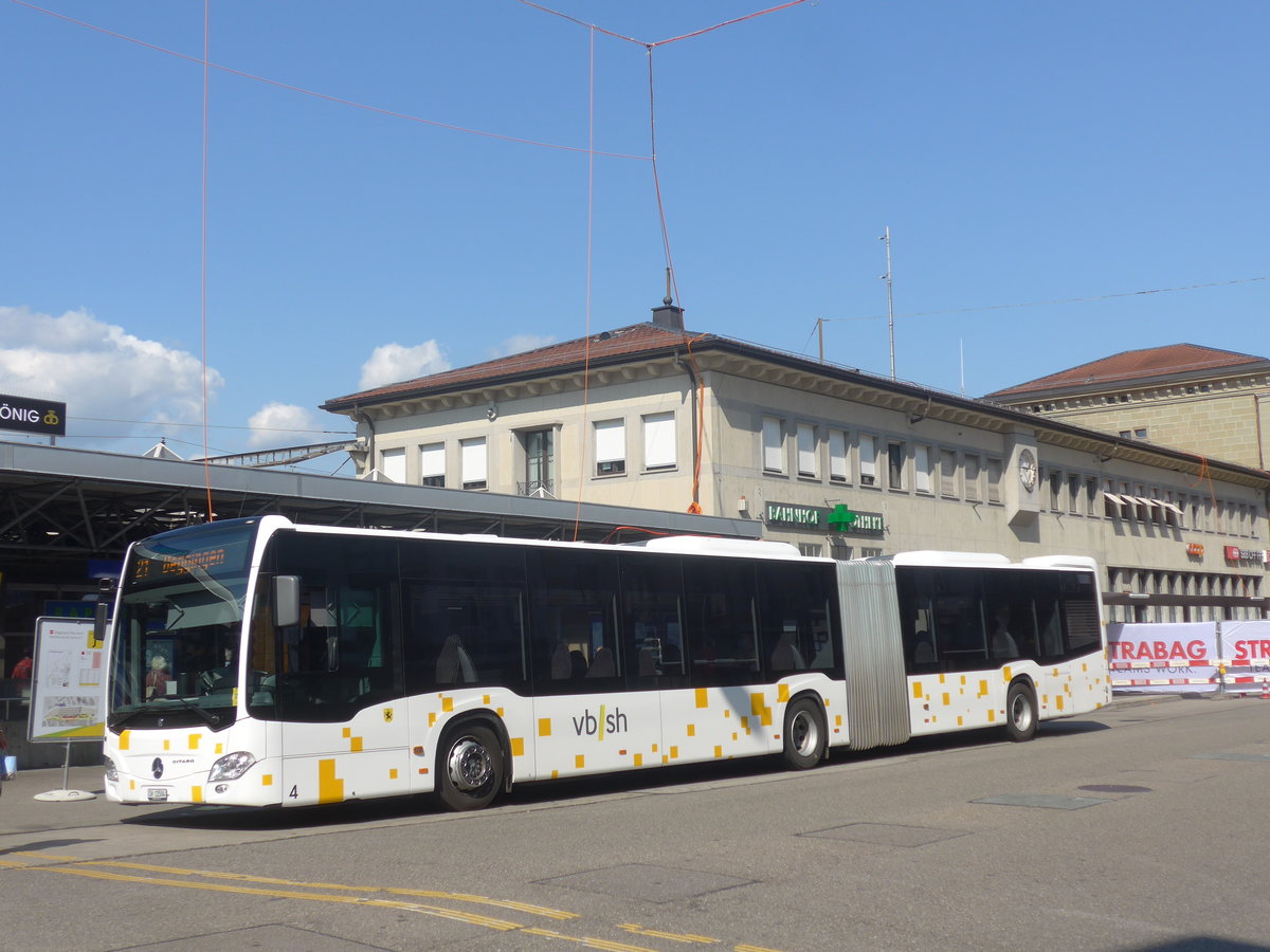 (220'663) - VBSH Schaffhausen - Nr. 4/SH 12'504 - Mercedes (ex SB Schaffhausen Nr. 4) am 12. September 2020 beim bahnhof Schaffhausen