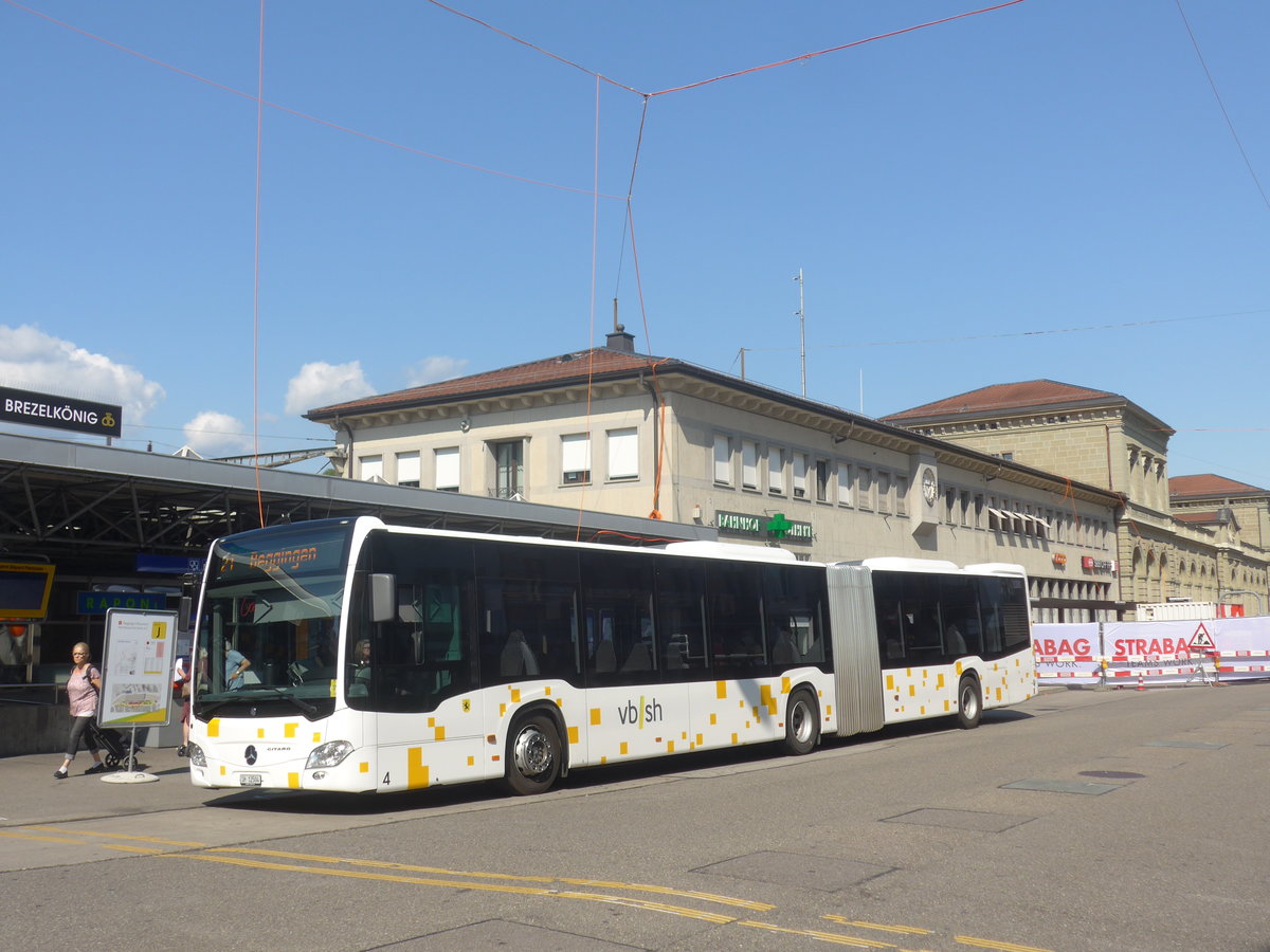 (220'664) - VBSH Schaffhausen - Nr. 4/SH 12'504 - Mercedes (ex SB Schaffhausen Nr. 4) am 12. September 2020 beim Bahnhof Schaffhausen