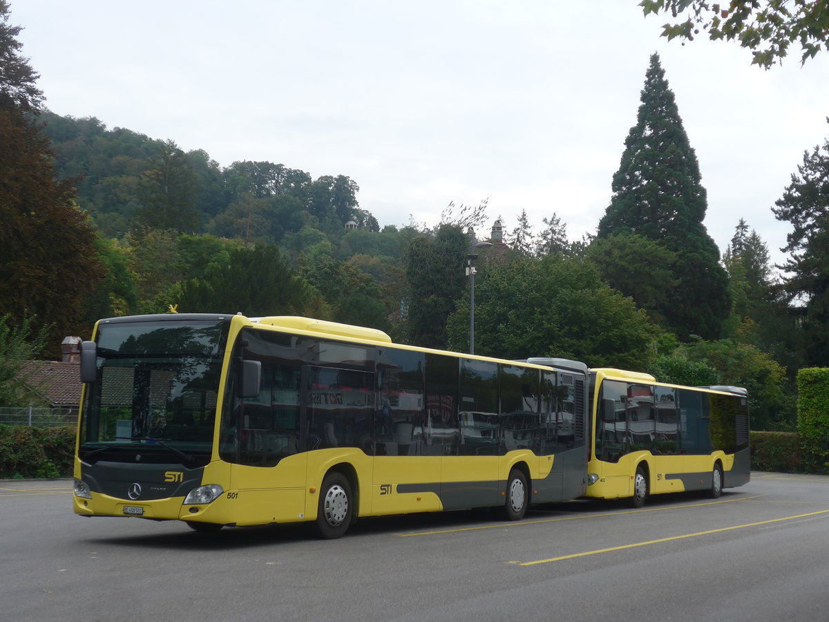 (220'945) - STI Thun - Nr. 501/BE 408'501 - Mercedes am 22. September 2020 bei der Schifflndte Thun