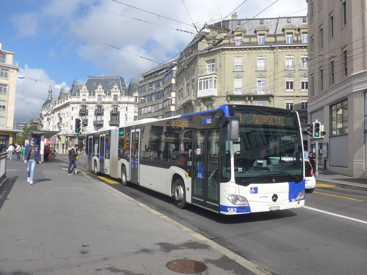 (221'071) - TL Lausanne - Nr. 582/VD 273'657 - Mercedes am 23. September 2020 in Lausanne, Bel-Air