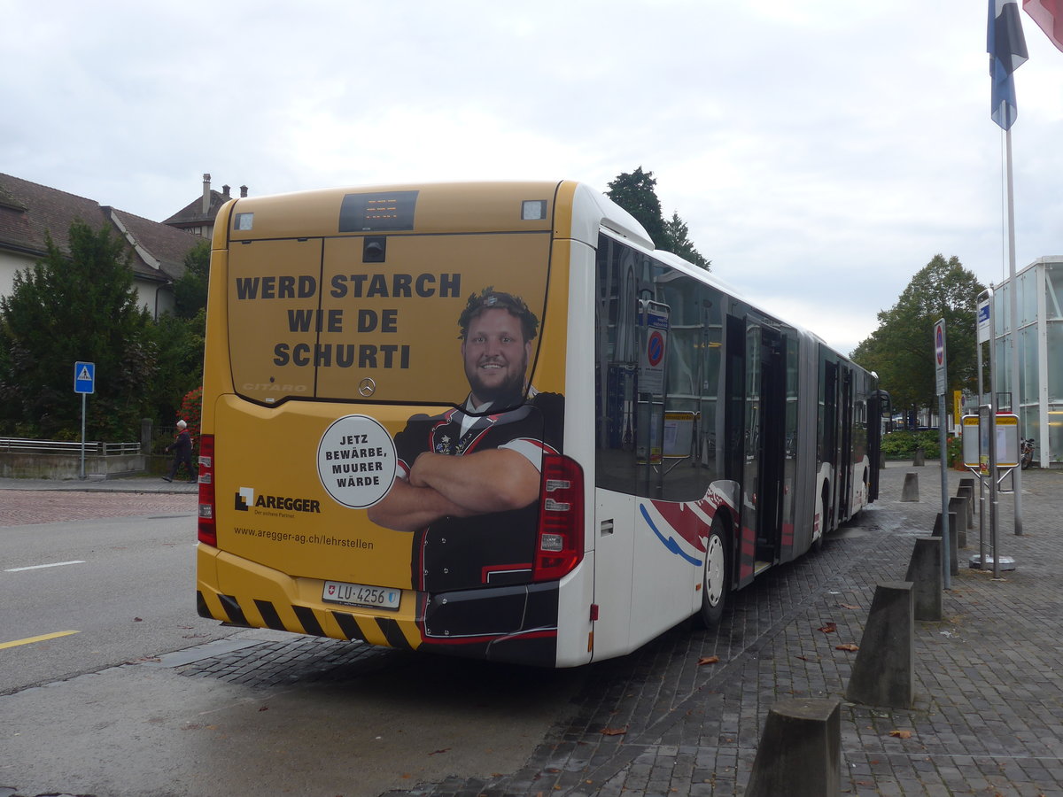 (221'358) - ARAG Ruswil - Nr. 38/LU 4256 - Mercedes am 25. September 2020 beim Bahnhof Zofingen