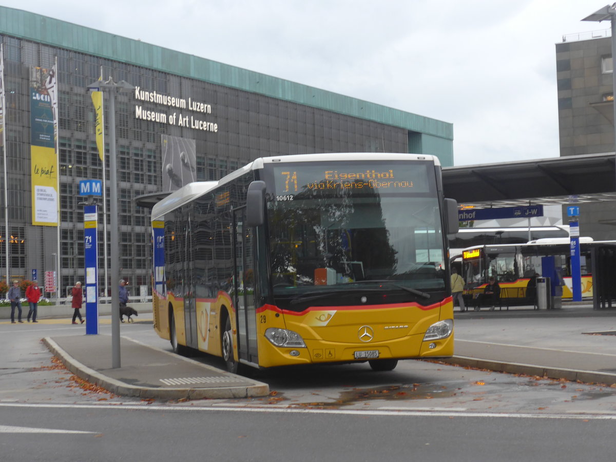 (221'408) - Bucheli, Kriens - Nr. 29/LU 15'085 - Mercedes am 25. September 2020 beim Bahnhof Luzern