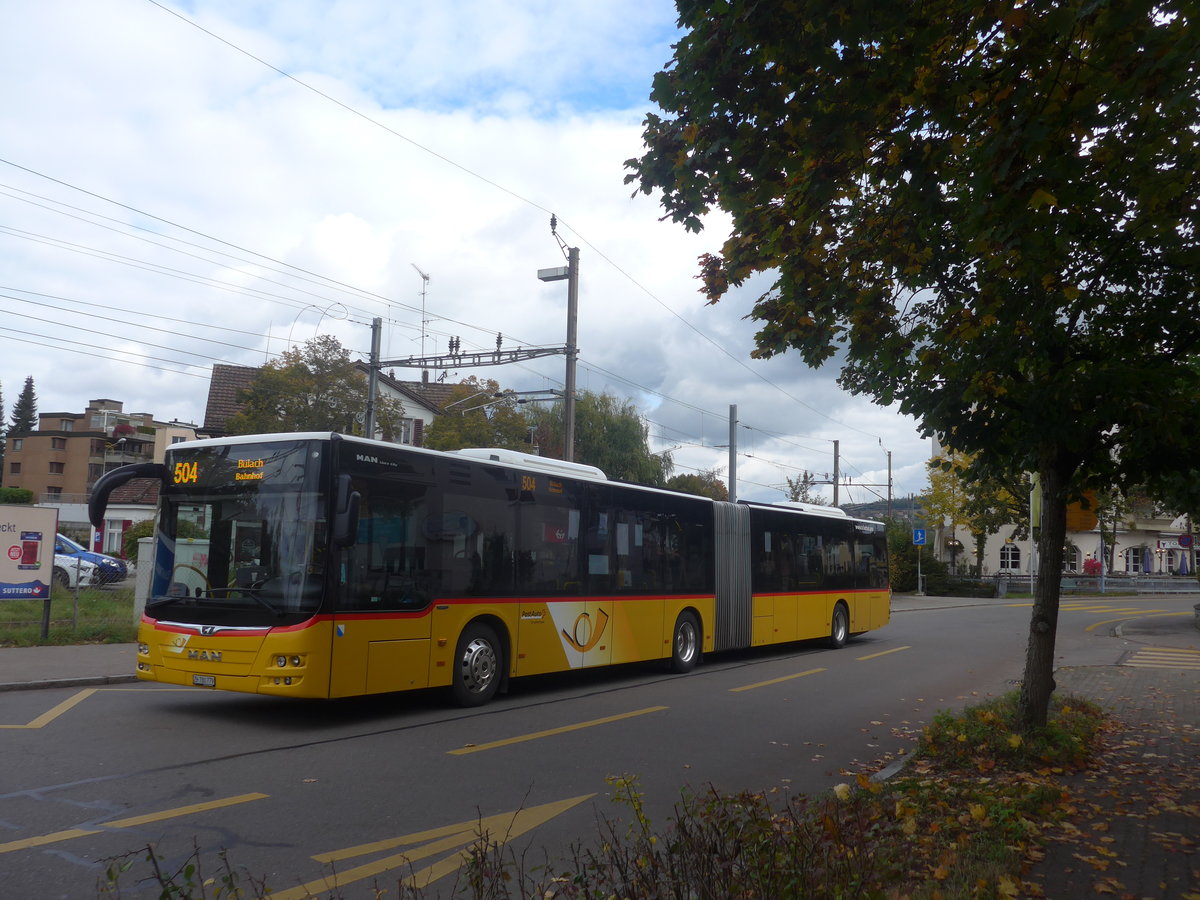 (221'759) - PostAuto Zrich - Nr. 361/ZH 780'779 - MAN am 11. Oktober 2020 beim Bahnhof Blach