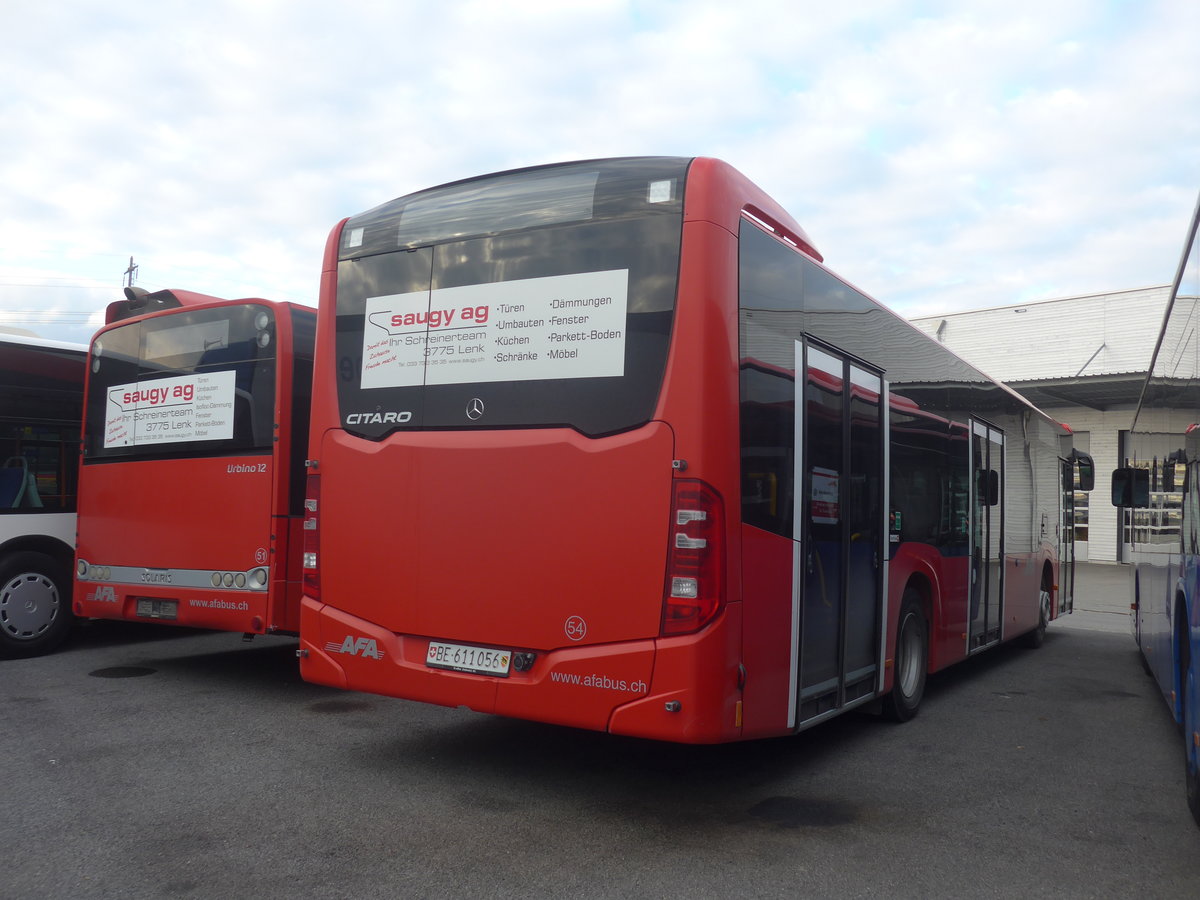 (222'068) - AFA Adelboden - Nr. 54/BE 611'056 - Mercedes am 18. Oktober 2020 in Kerzers, Interbus