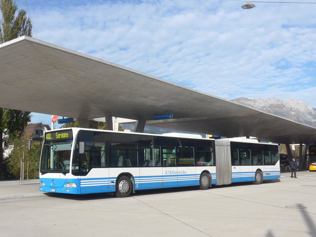 (222'373) - RTB Altsttten - Nr. 2/SG 213'054 - Mercedes am 22. Oktober 2020 beim Bahnhof Buchs