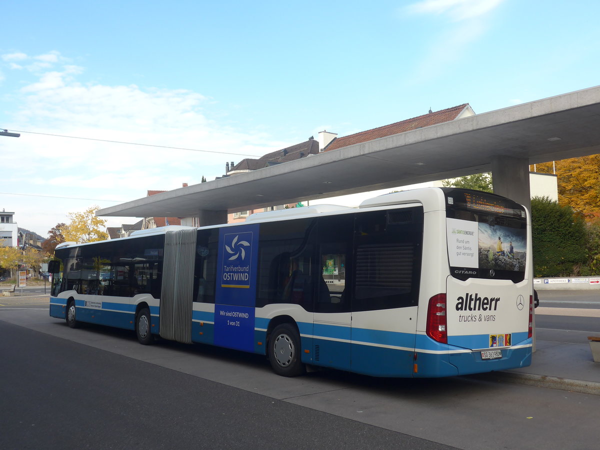 (222'460) - BLWE Wattwil - Nr. 4/SG 363'980 - Mercedes am 22. Oktober 2020 beim Bahnhof Wattwil