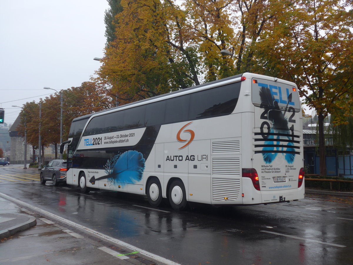 (222'474) - AAGU Altdorf - Nr. 60/UR 9142 - Setra am 23. Oktober 2020 beim Bahnhof Luzern