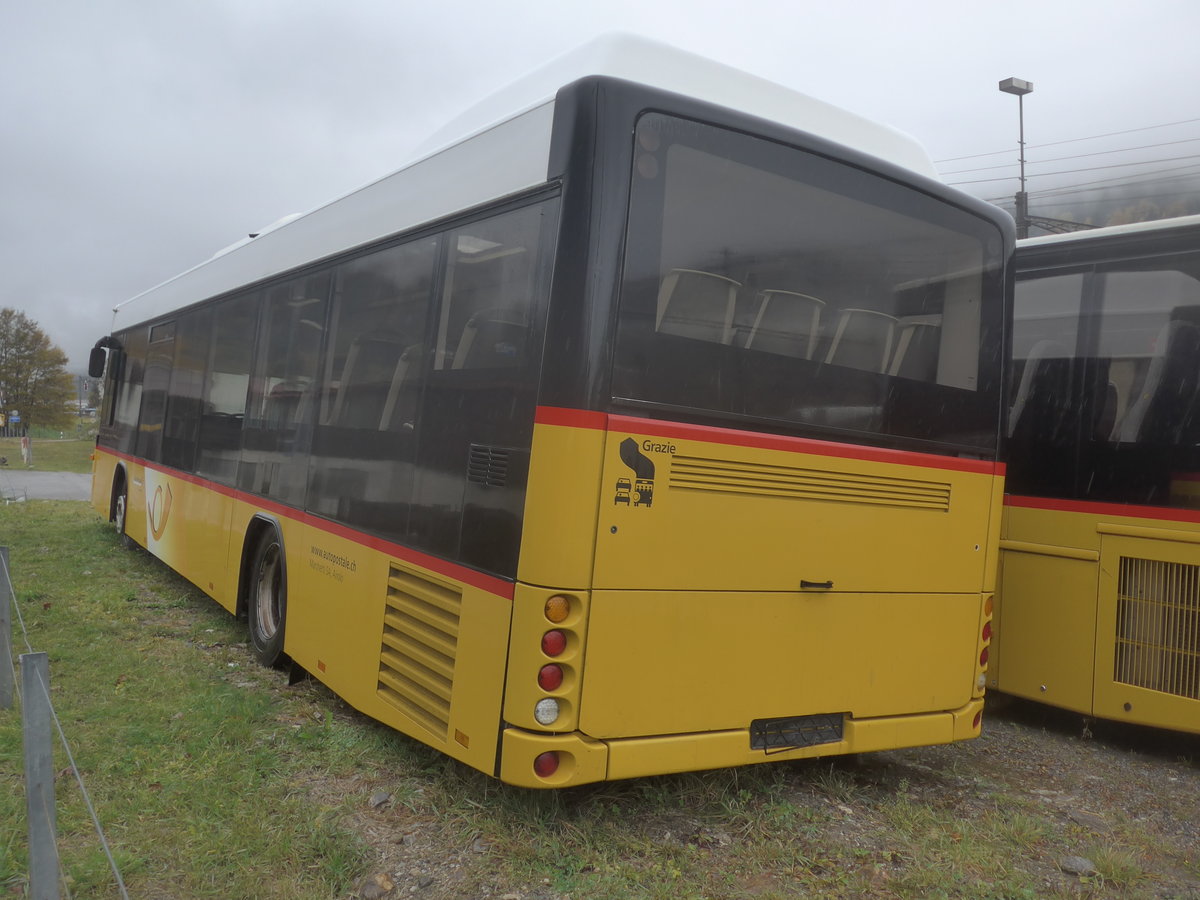 (222'505) - Marchetti, Airolo - (TI 183'247) - Scania/Hess (ex Busland, Burgdorf Nr. 41; ex Demofahrzeug Hess, Bellach) am 23. Oktober 2020 in Ambri, Garage