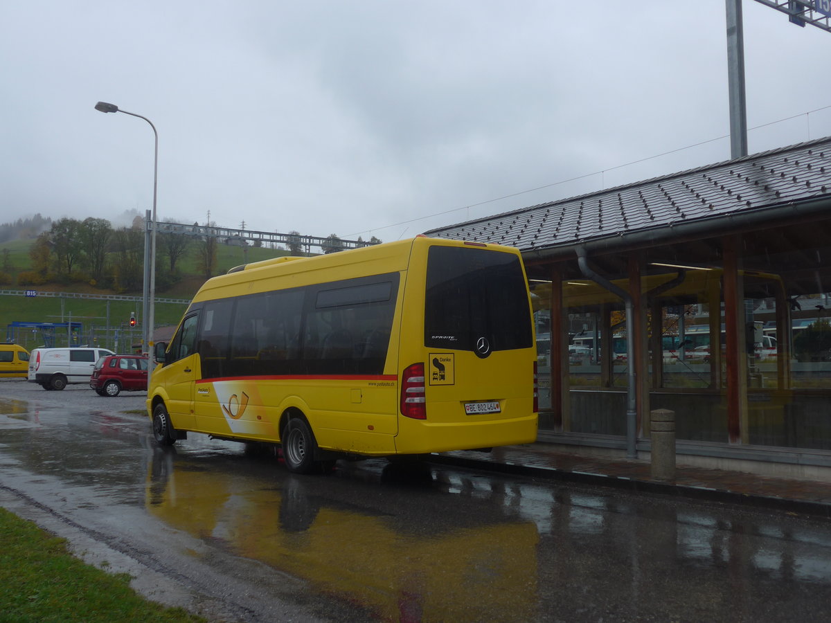 (222'714) - Tritten, Zweisimmen - BE 802'464 - Mercedes (ex BLT Oberwil Nr. 21) am 26. Oktober 2020 beim Bahnhof Zweisimmen