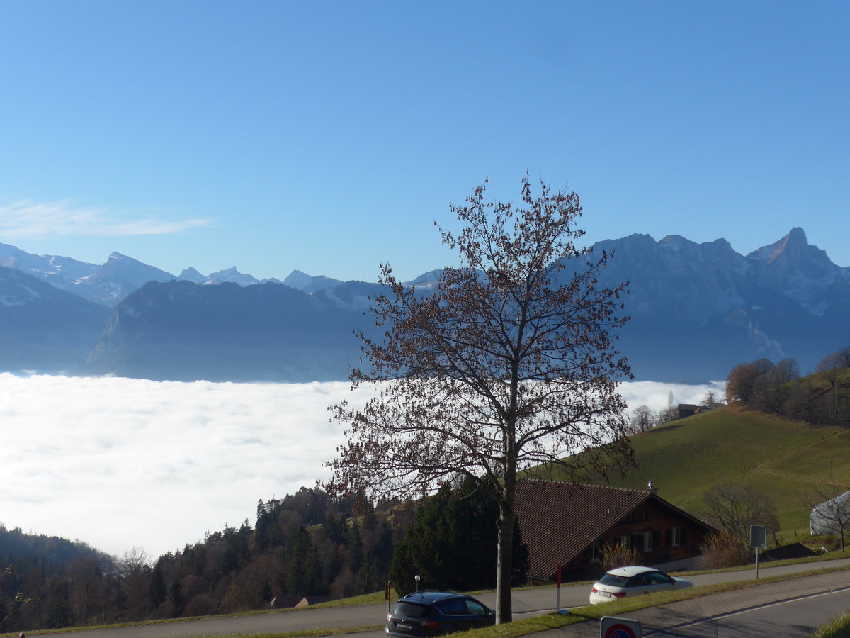 (222'861) - Nebelmeer ber dem Thunersee am 27. November 2020 von Heiligenschwendi aus