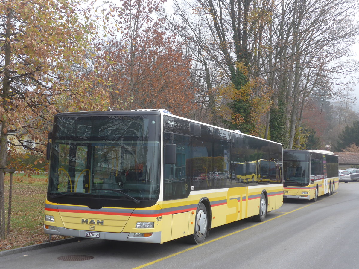 (222'868) - STI Thun - Nr. 129/BE 800'129 - MAN am 27. November 2020 bei der Schifflndte Thun