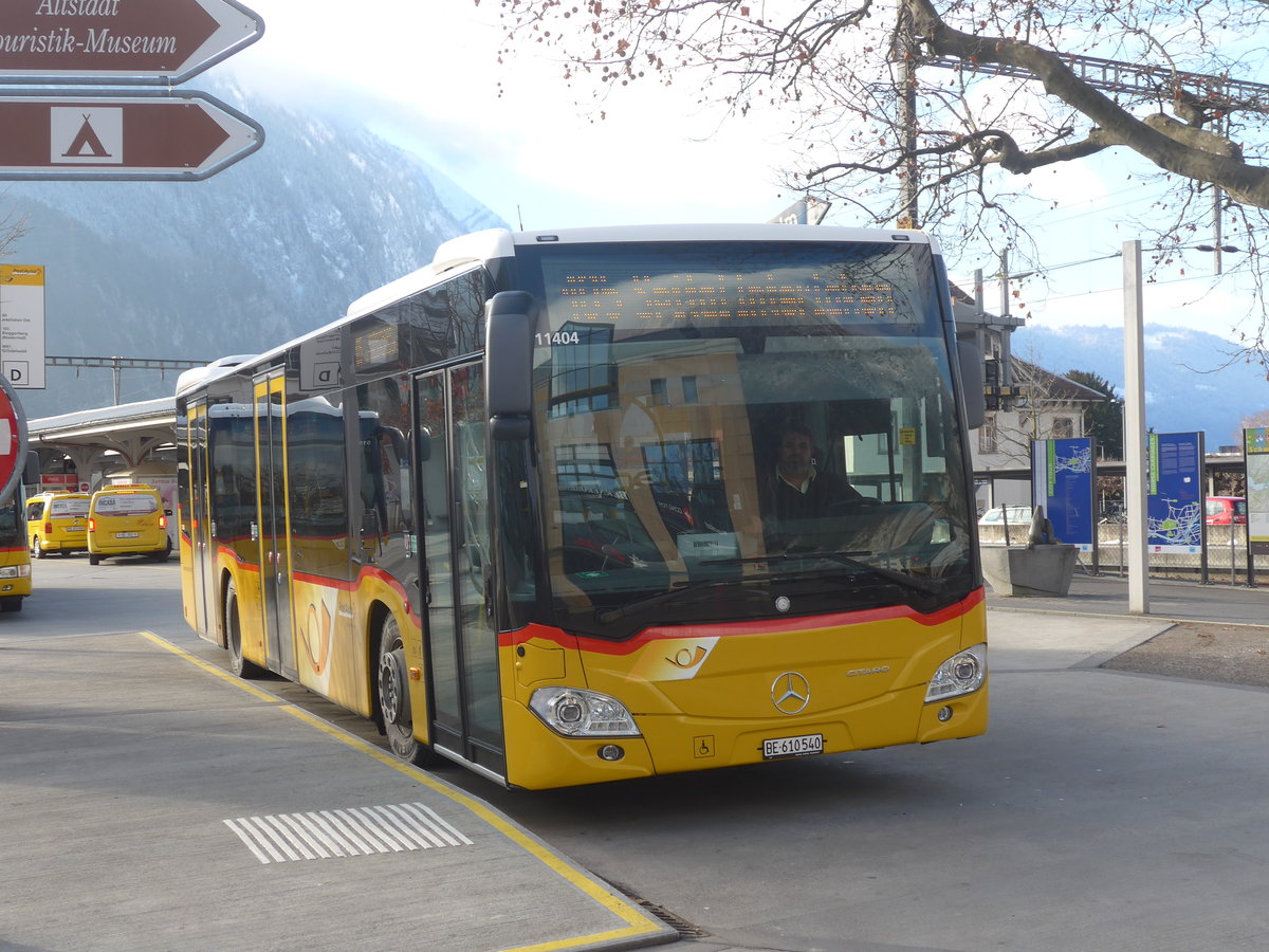 (222'935) - PostAuto Bern - BE 610'540 - Mercedes am 3. Dezember 2020 beim Bahnhof Interlaken West