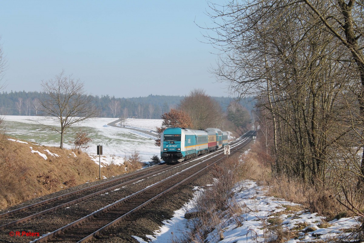 223 063 zieht bei Naabdemenreuth den ALX84106 München - Hof. 17.02.15