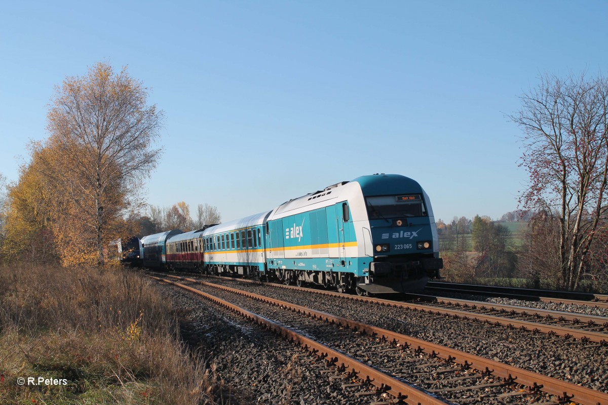 223 065 mit ALX84102 Mnchen nach Hof bei Schnfeld. 31.10.13