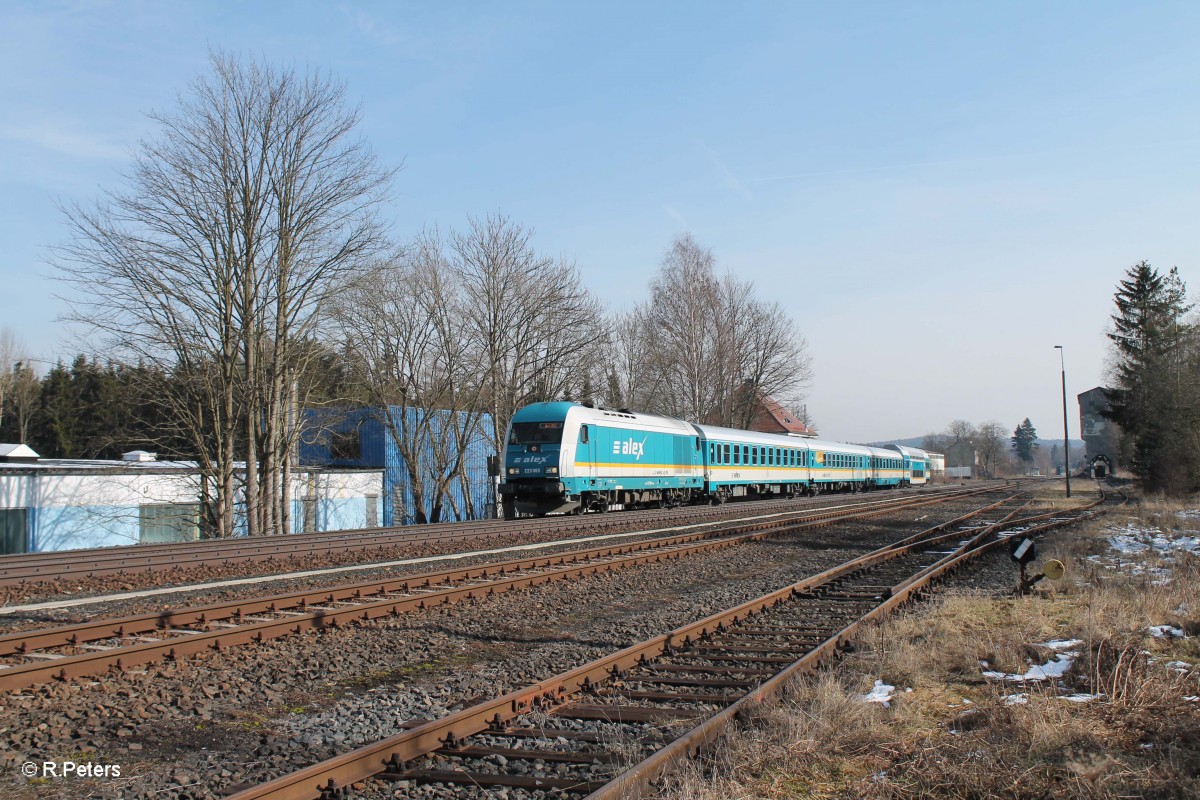 223 065 mit dem ALX84106 München - Hof in Pechbrunn. 27.02.16