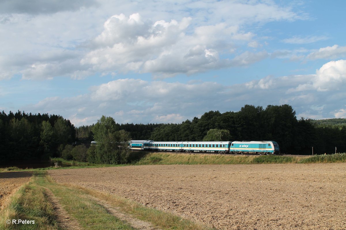 223 065 mit dem ALX84121 Hof - München bei Oberteich. 30.07.16