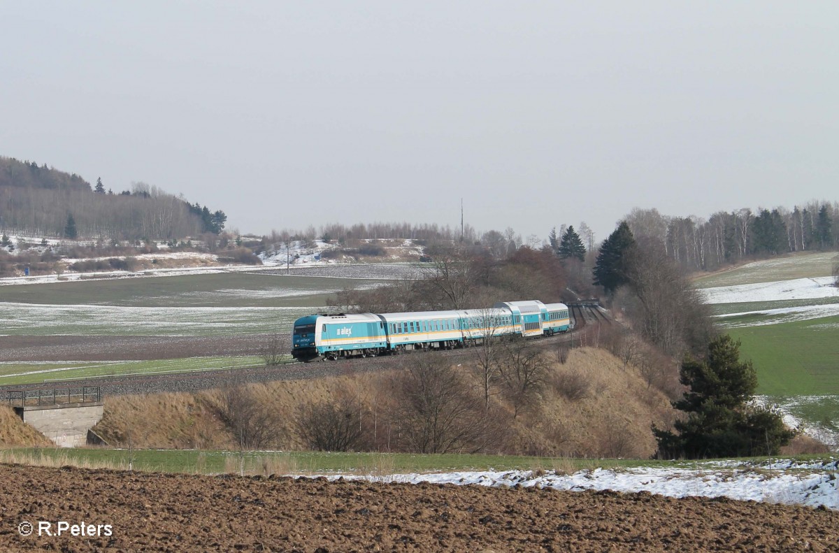 223 066 mit dem ALX84106 München - Hof bei Lengenfeld. 27.02.16