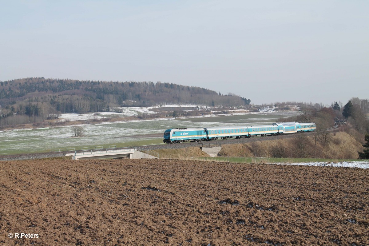 223 066 mit dem ALX84106 München - Hof bei Lengenfeld. 27.02.16