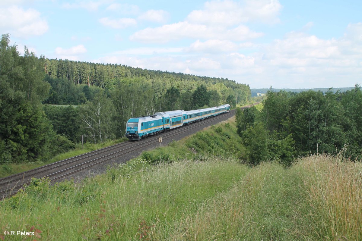 223 067 mit ALX84111 Hof - München kurz vor Marktredwitz. 23.06.17