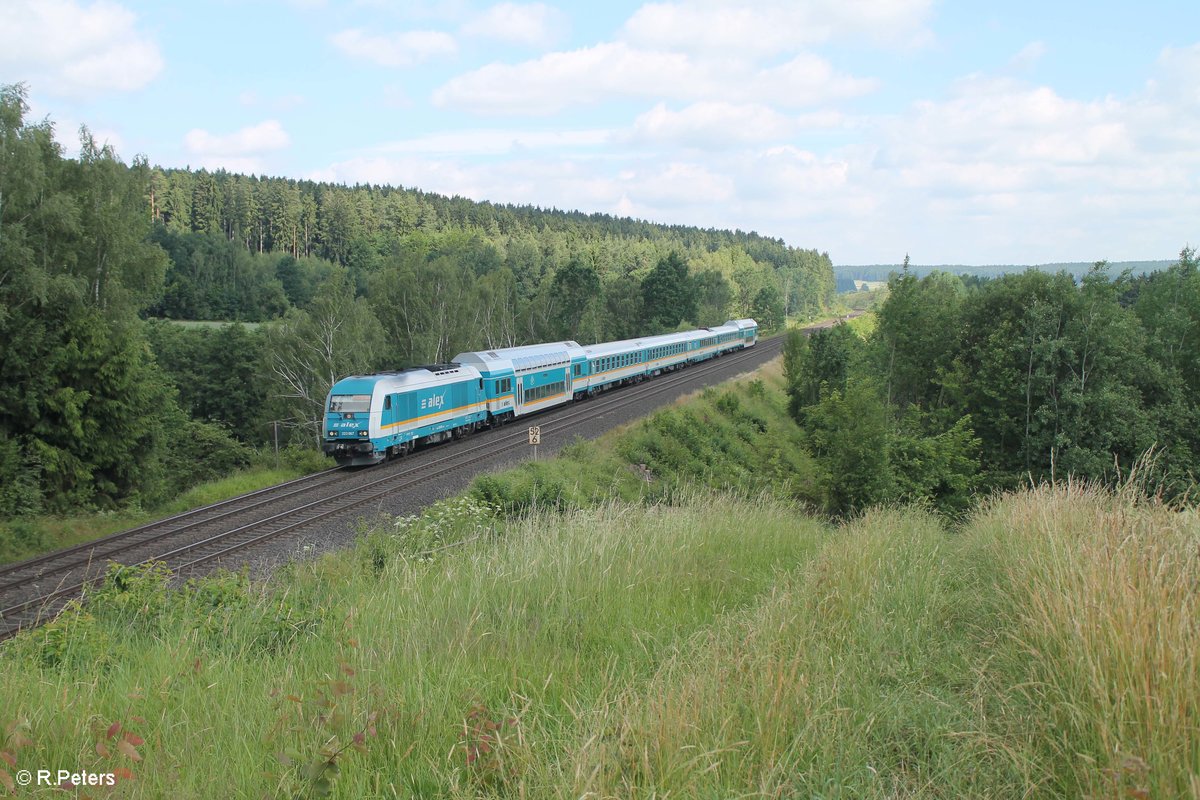 223 067 mit ALX84111 Hof - München kurz vor Marktredwitz. 23.06.17