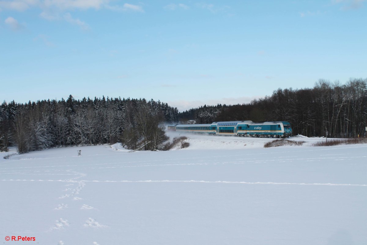 223 068 mit dem ALX84115 Hof - Mnchen bei Oberteich. 17.01.17