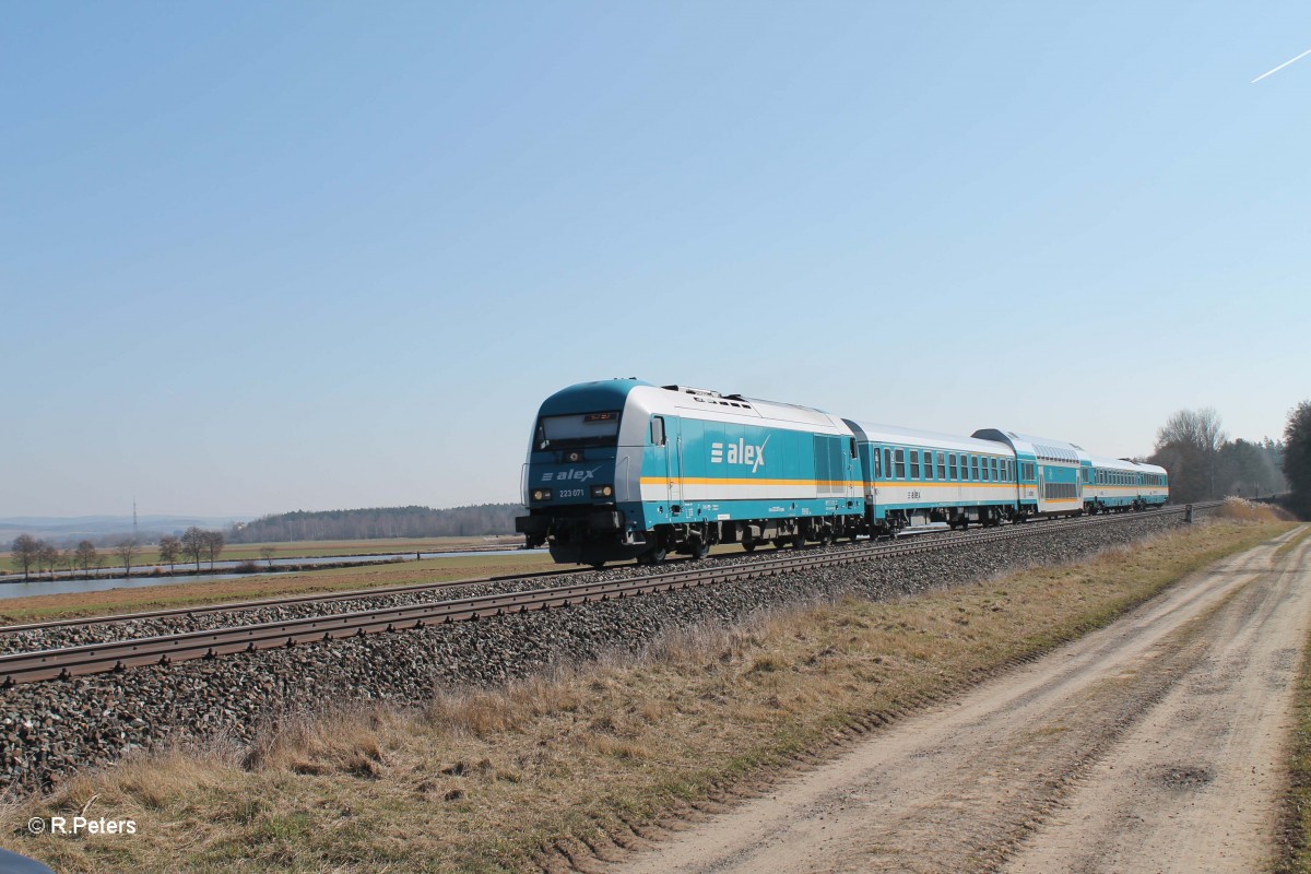 223 071 mit dem ALX84104 München - Hof bei Oberteich. 11.03.14