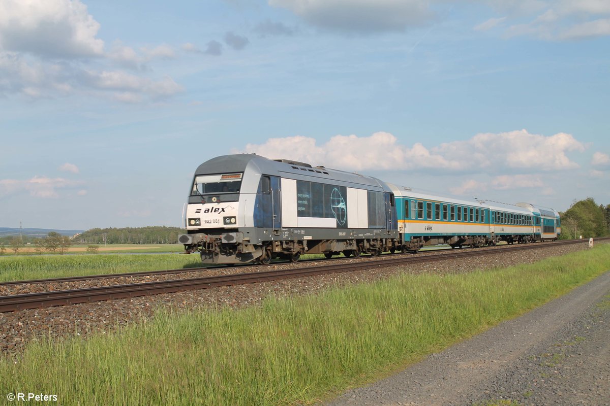 223 081 mit dem ALX 79861 München- Hof bei Oberteich. 26.05.19