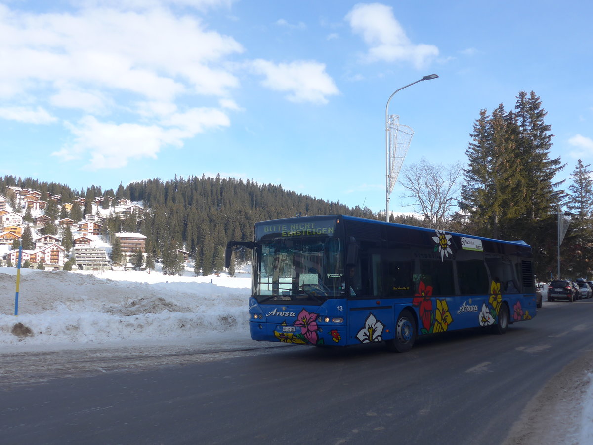 (223'226) - Pfosi, Arosa - Nr. 13/GR 180'118 - Neoplan (ex Nr. 8) am 2. Januar 2021 in Arosa, Post