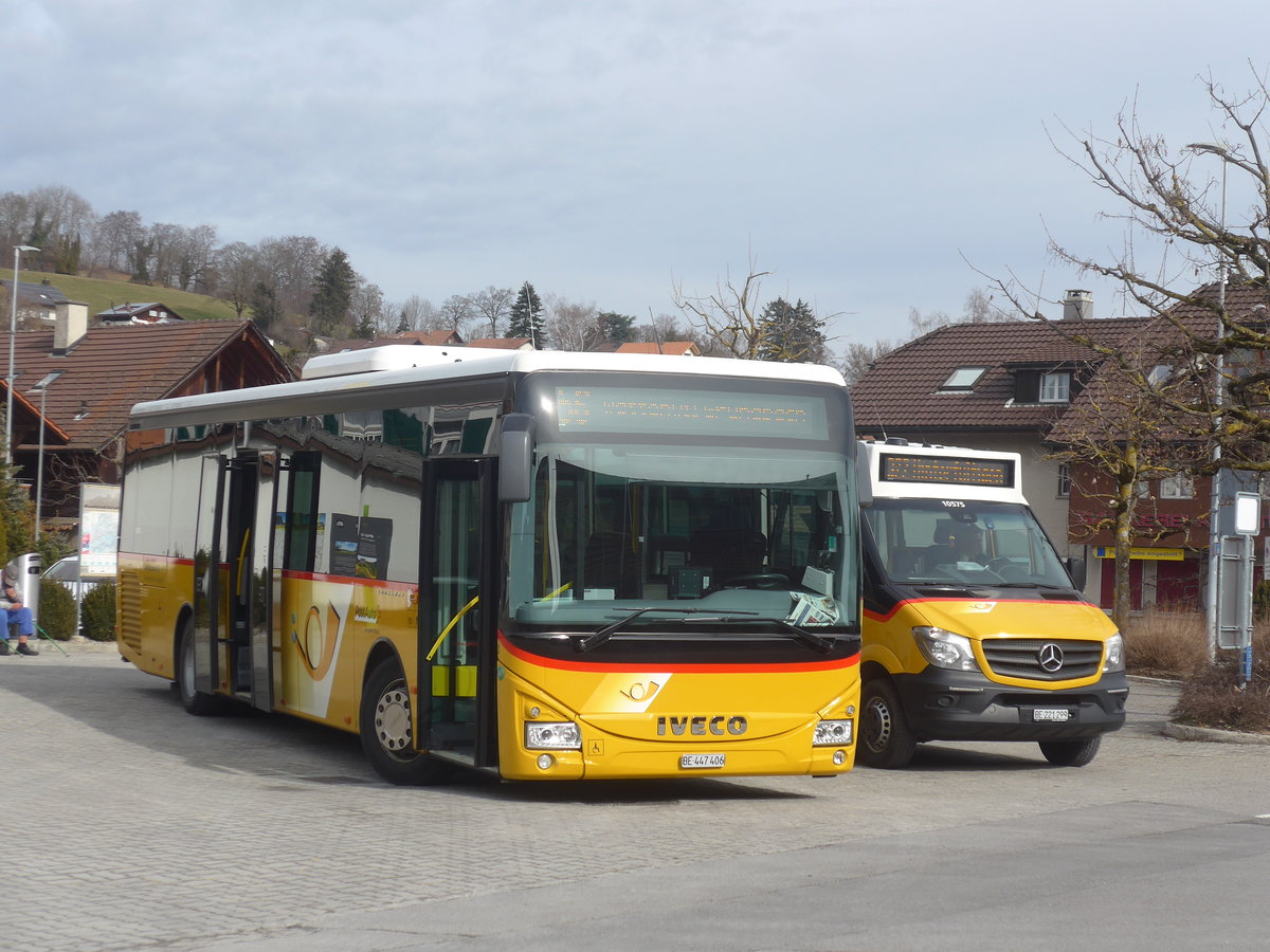 (223'605) - Engeloch, Riggisberg - Nr. 3/BE 447'406 - Iveco am 18. Februar 2021 in Riggisberg, Post