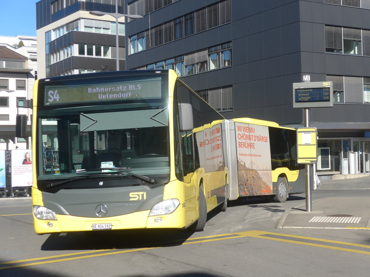 (223'641) - STI Thun - Nr. 182/BE 804'182 - Mercedes am 20. Februar 2021 beim Bahnhof Thun