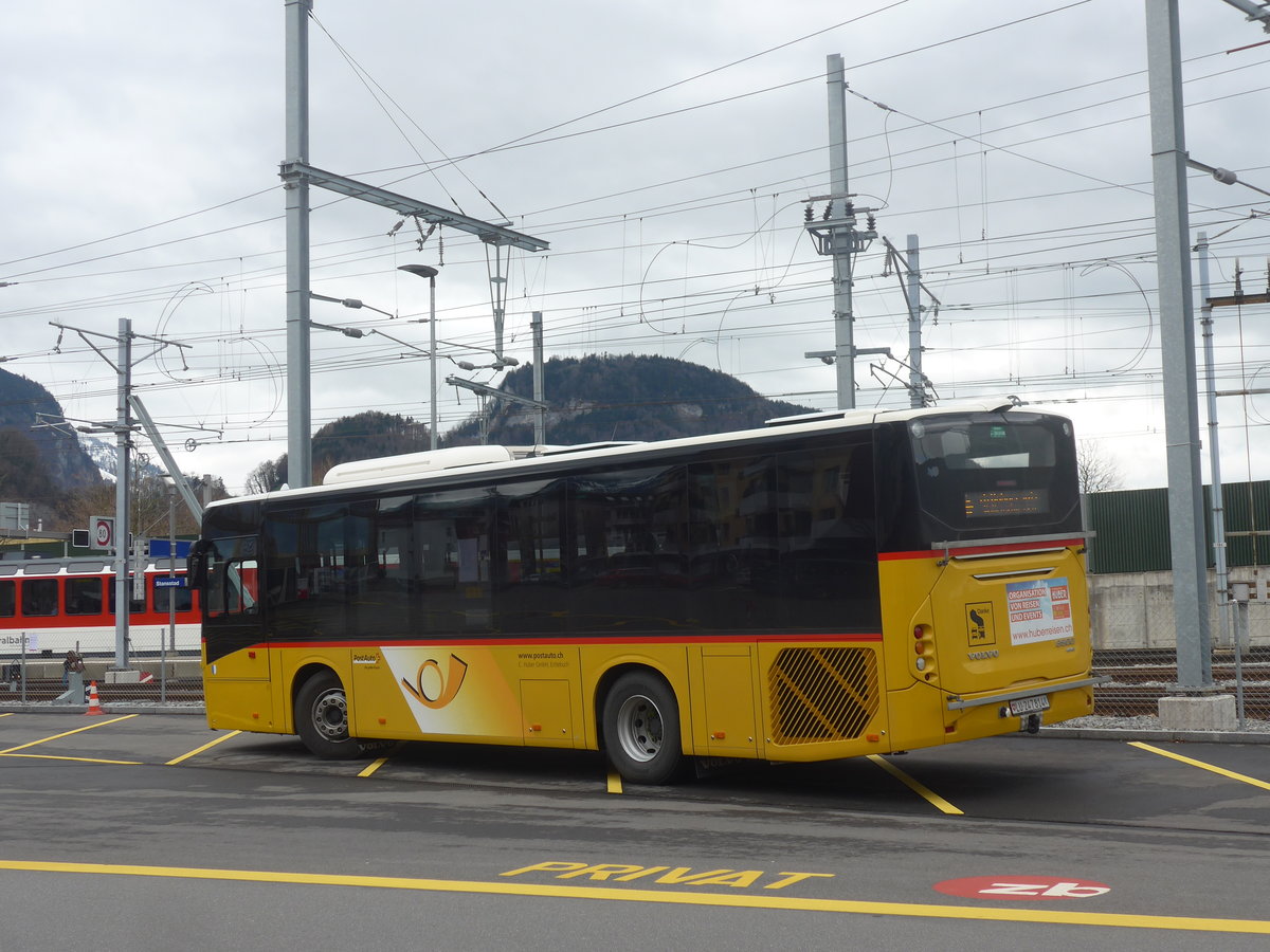 (224'413) - Huber, Entlebuch - LU 247'814 - Volvo am 27. Mrz 2021 beim Bahnhof Stansstad