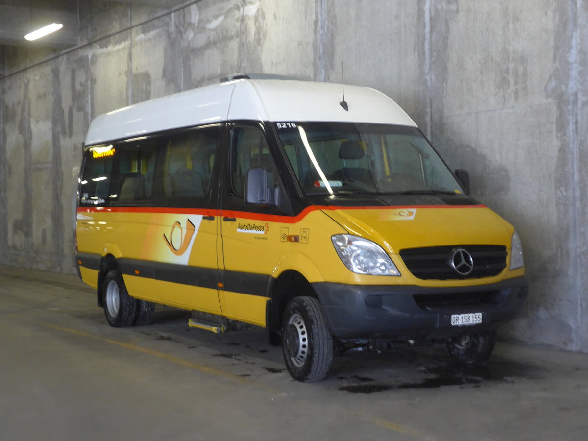 (224'523) - PostAuto Graubnden - GR 158'155 - Mercedes (ex Bus Val Mstair, L Nr. 4) am 28. Mrz 2021 in Thusis, Postautostation