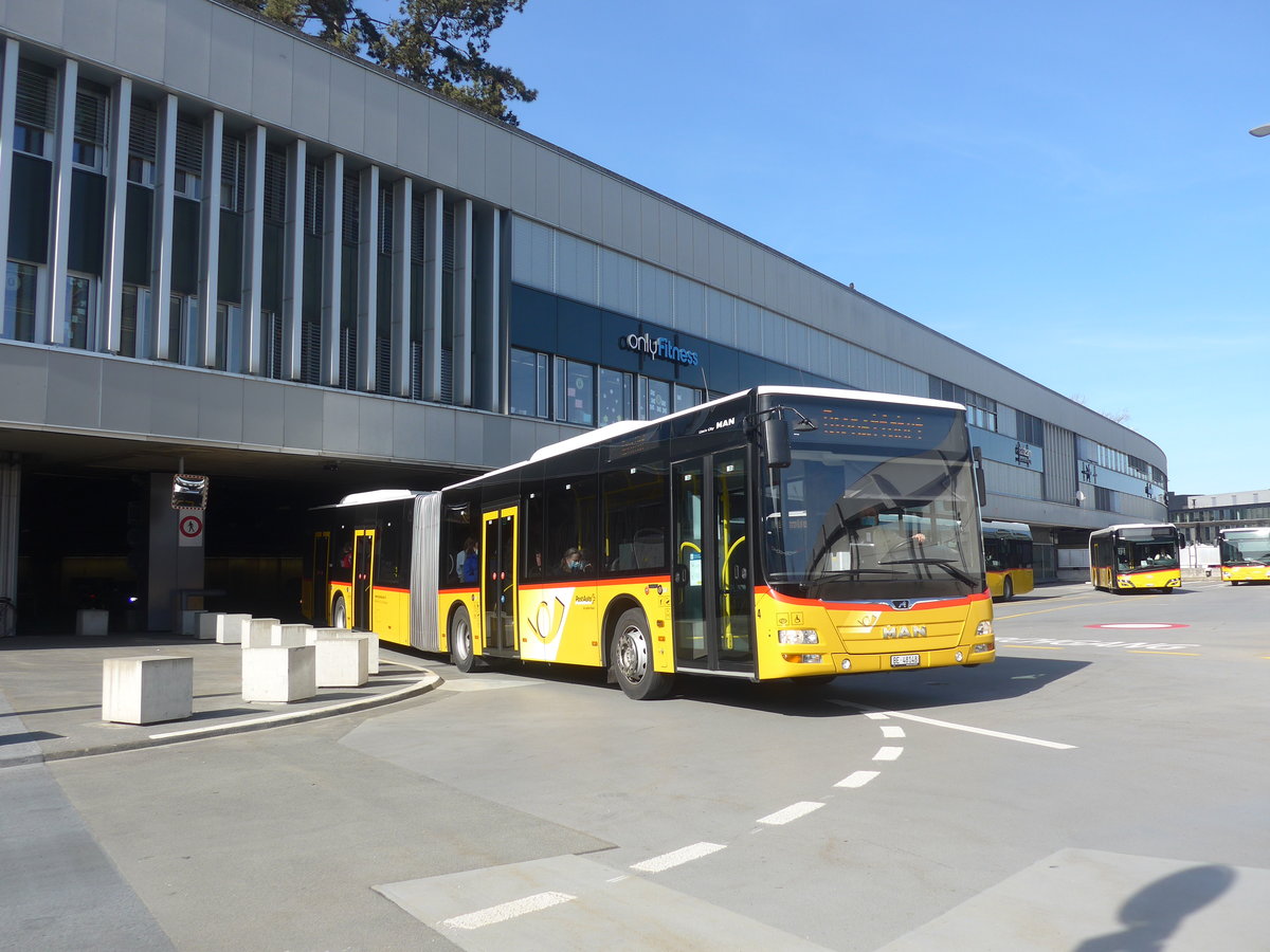 (224'634) - Steiner, Ortschwaben - Nr. 4/BE 48'148 - MAN am 29. Mrz 2021 in Bern, Postautostation