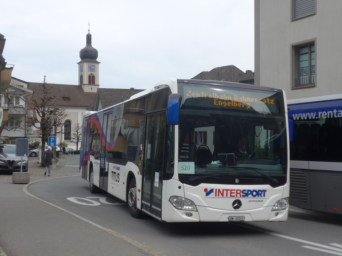 (224'827) - EAB Engelberg - Nr. 5/OW 10'241 - Mercedes (ex VZO Grningen; ex Vorfhrfahrzeug) am 5. April 2021 beim Bahnhof Hergiswil