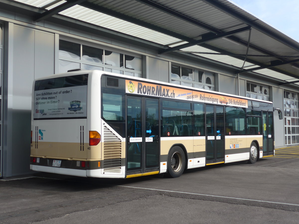 (224'886) - AZZK Zollikon - Nr. 40/ZH 447'040 - Mercedes (ex Welti-Furrer, Zrich Nr. 92) am 11. April 2021 in Winterthur, EvoBus