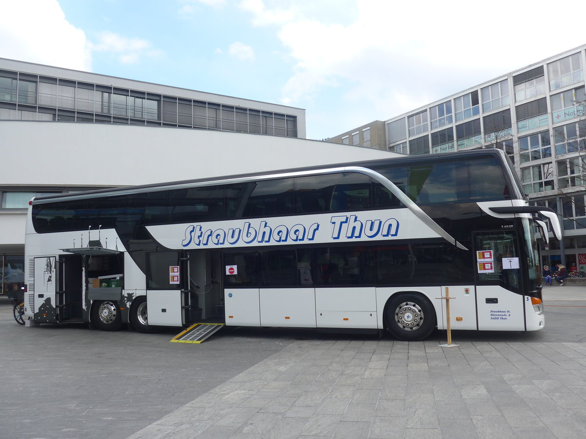 (224'997) - Straubhaar, Thun - Nr. 3/BE 206'633 - Setra am 15. April 2021 in Thun, Aarefeldplatz