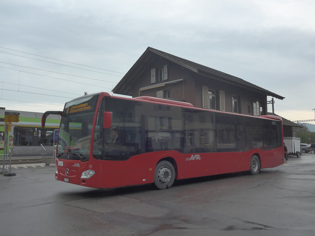 (225'247) - AFA Adelboden - Nr. 93/BE 26'705 - Mercedes am 26. April 2021 beim Bahnhof Wimmis