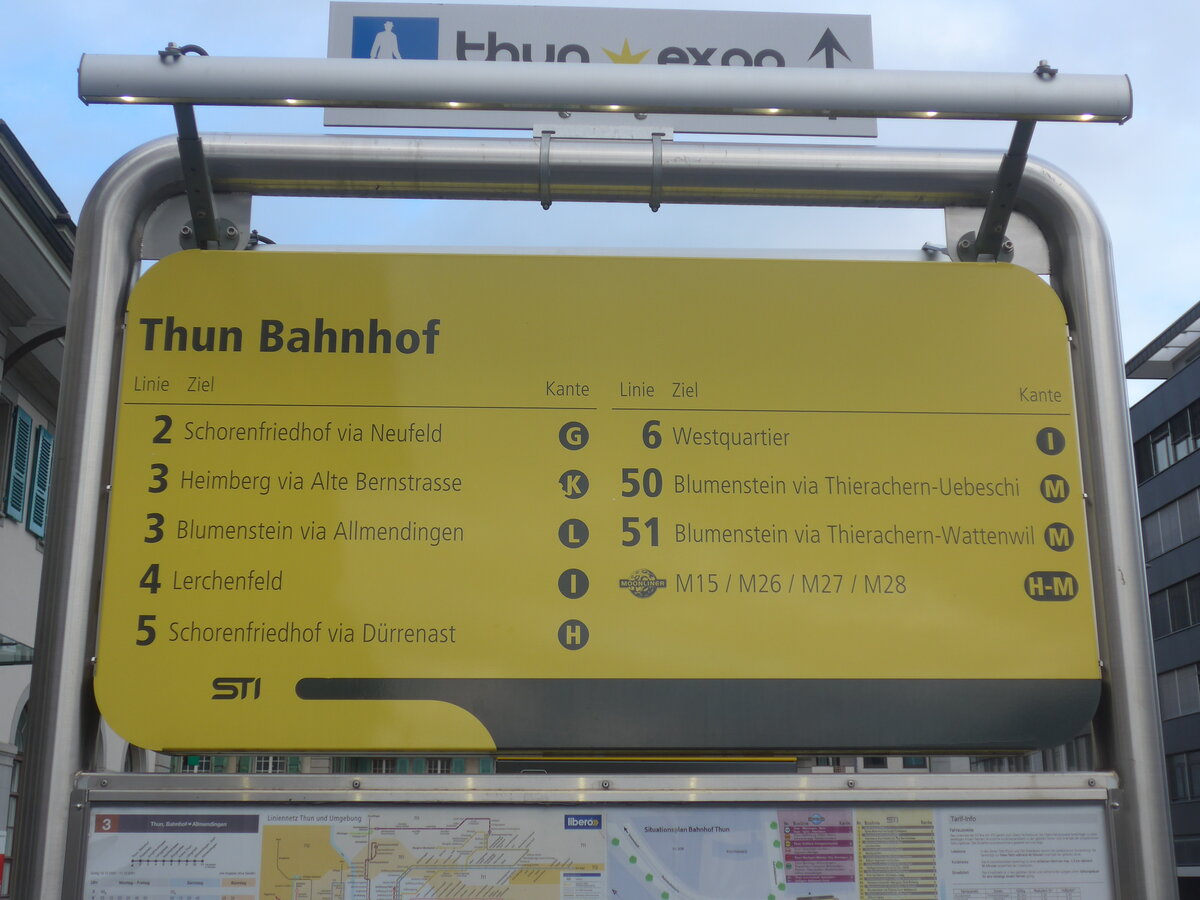 (225'752) - STI-Haltestelle - Thun, Bahnhof - am 6. Juni 2021