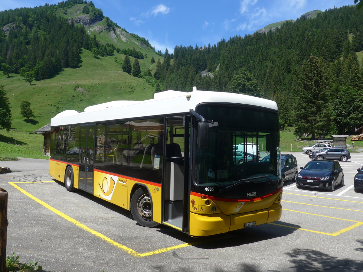 (226'267) - PostAuto Bern - BE 401'568 - Scnia/Hess (ex AVG Neiringen Nr. 68; ex AVG Meiringen Nr. 59; ex Steiner, Messen) am 10. Juli 2021 auf der Schwarzwaldalp