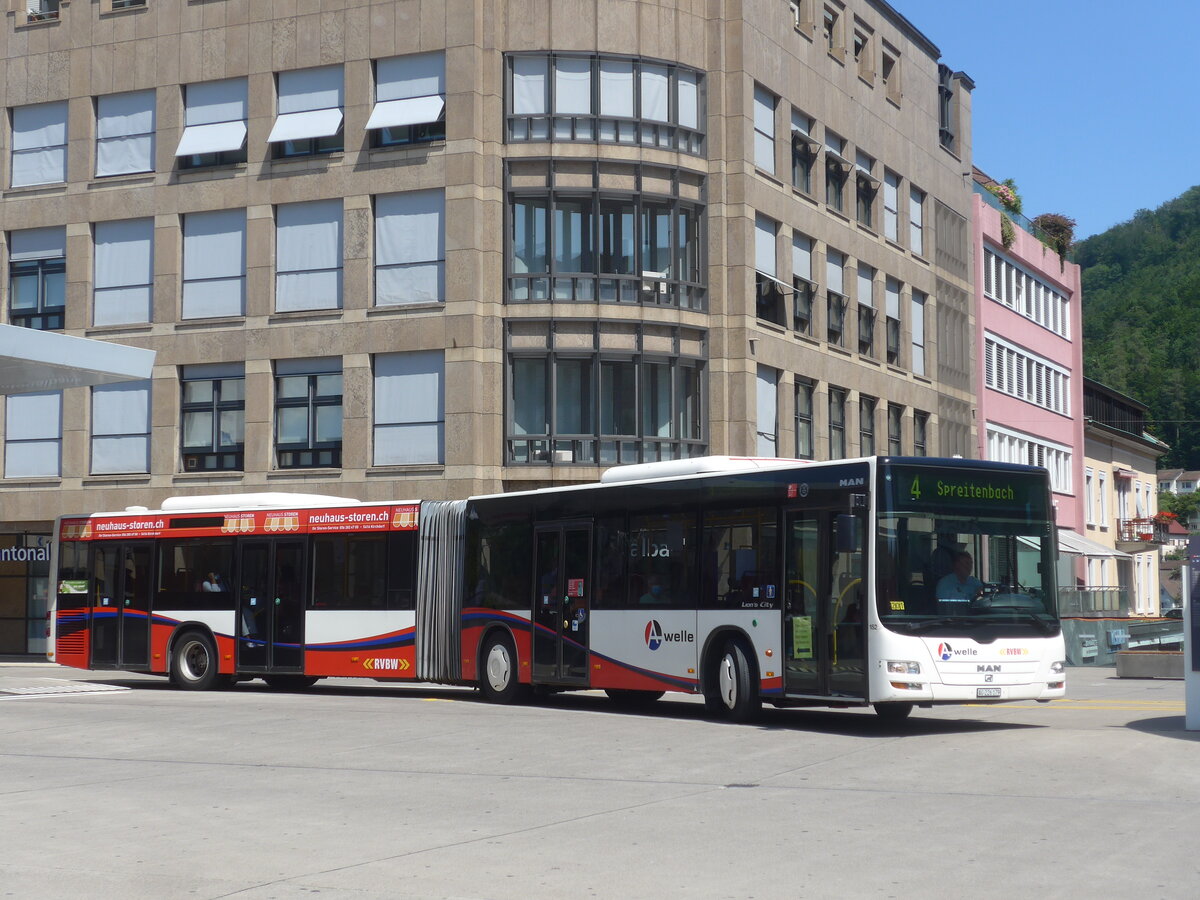 (226'598) - RVBW Wettingen - Nr. 152/AG 226'179 - MAN am 19. Juli 2021 beim Bahnhof Baden