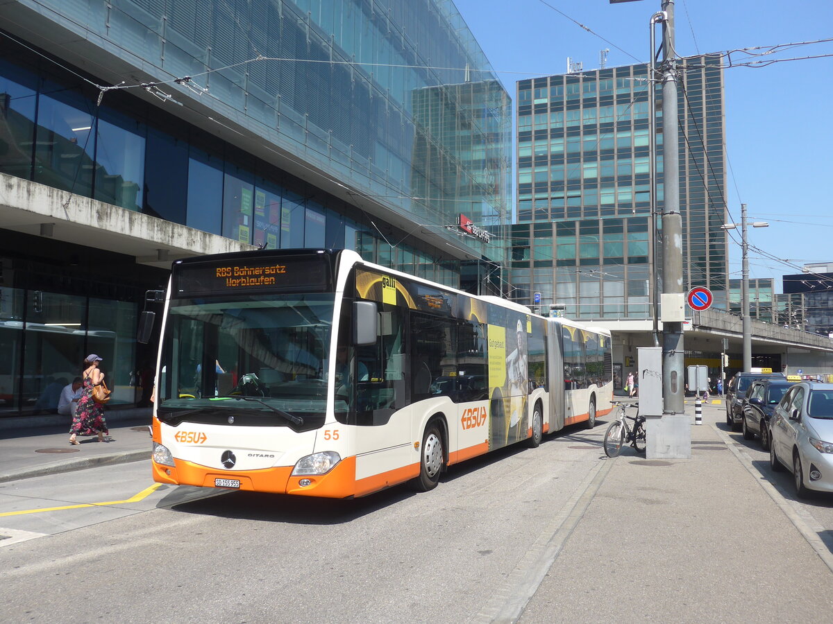 (226'670) - BSU Solothurn - Nr. 55/SO 155'955 - Mercedes am 22. Juli 2021 beim Bahnhof Bern